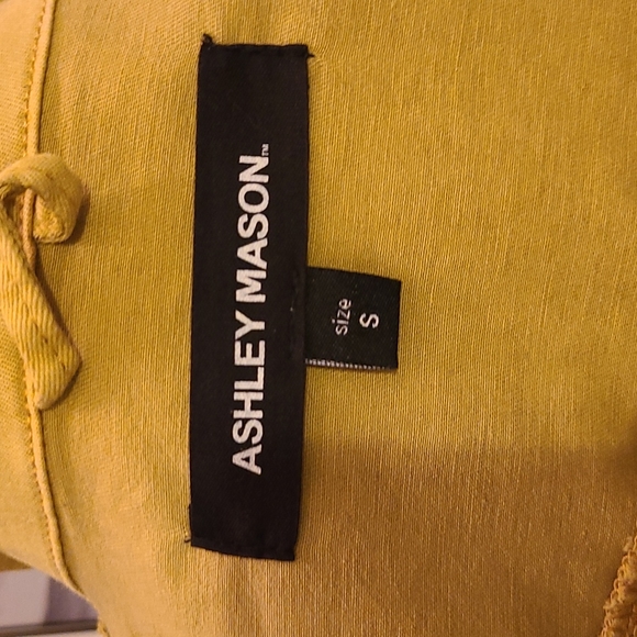 NWOT Ashley Mason Yellow Distressed  Denim Jacket sz S - Picture 5 of 8